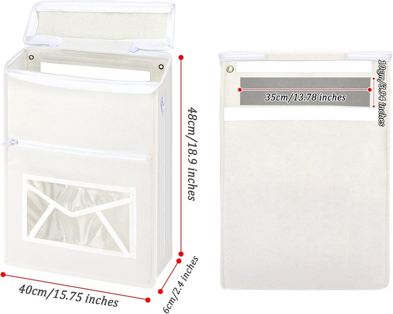 Annmore Mail Slot Catcher Bag, Indoor White Mail Catcher Felt Cloth Made, High Capacity Mail Slot Cover, Space Saving, Self-Adhesive, No Screws Needed, Practical Home Accessories - Image 2